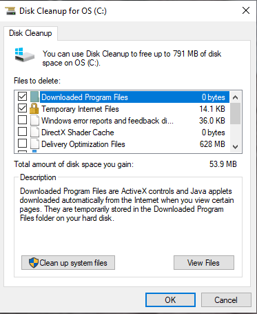 disk clean up