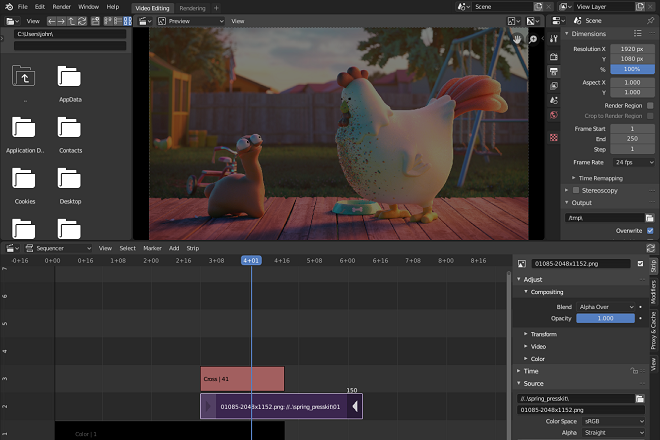 blender video editing software