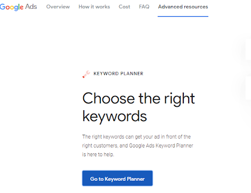 Google keyword planner