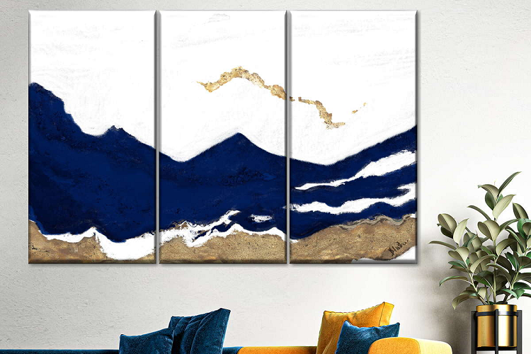 navy blue wall art