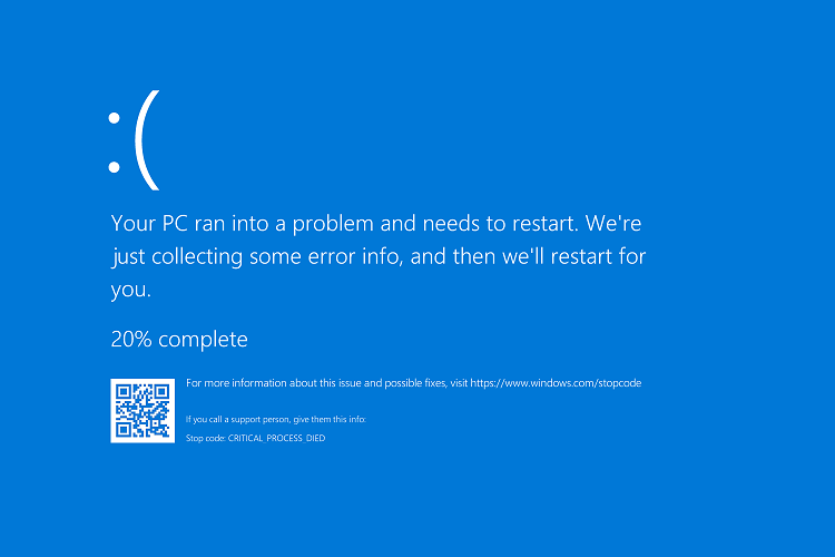 blue screen stop error