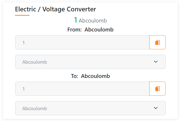 Online Electric/Voltage Converter