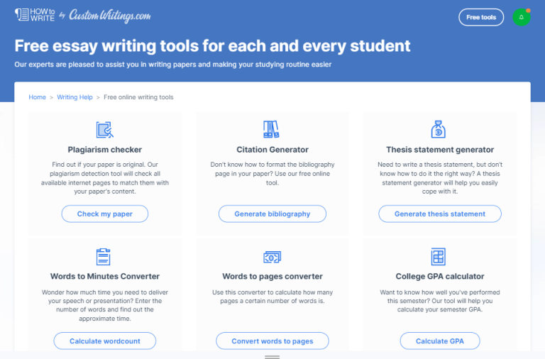 Essay Writing Tools