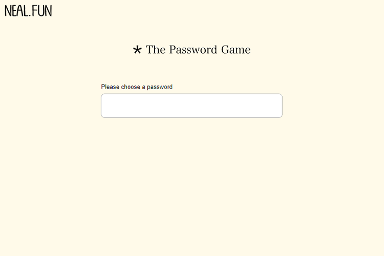 the password game